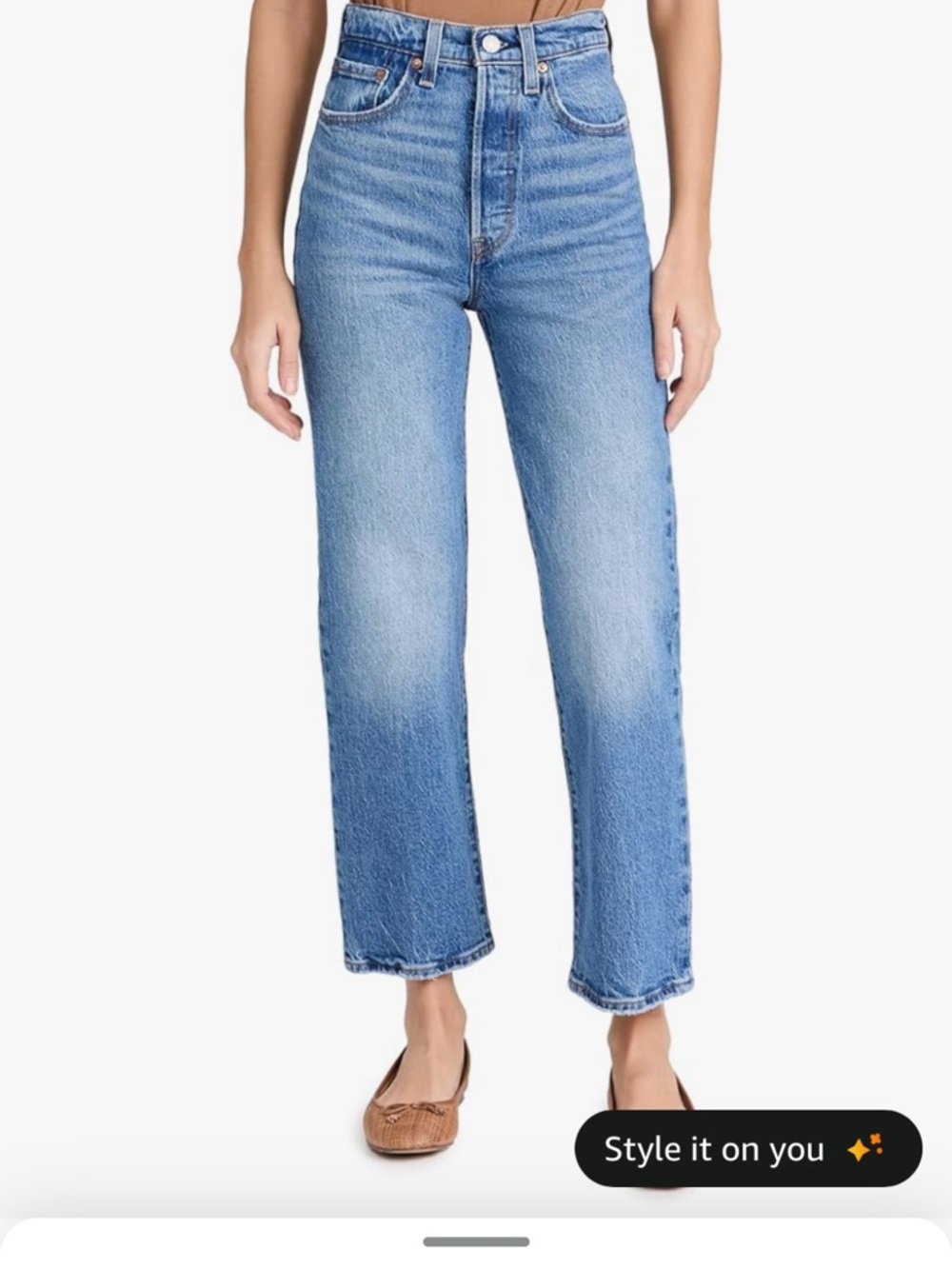 Levi's Light Blue High-Rise Straight Ankle Jeans size 28